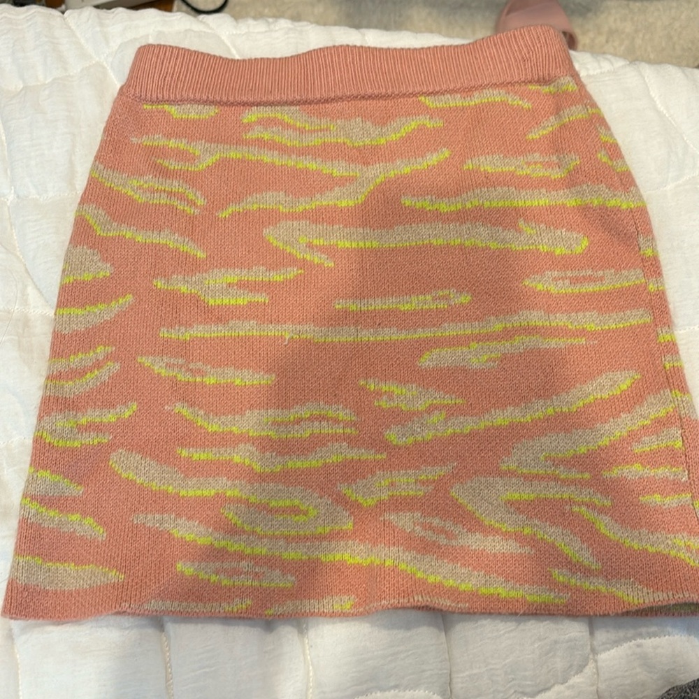 Pink, and Yellow Knit Skirt